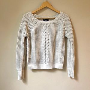 A&F white sweater
